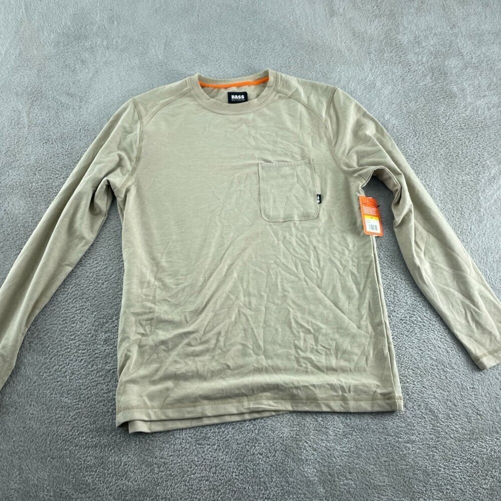 Bass Outdoor Long Sleeve Utility Tee Trench Coat Color Medium Size M NWT 4866